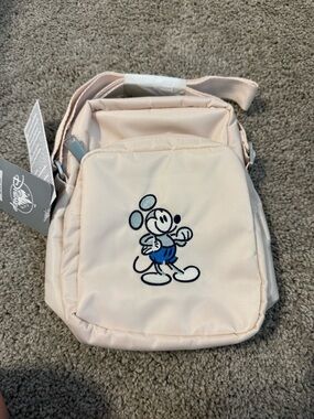 Disney Light Pink Embroidered Mickey Crossbody Bag